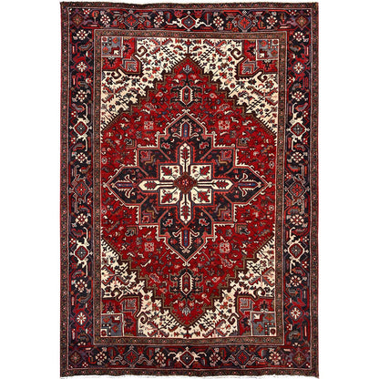 Traditional Wool Hand Knotted Rug Red 6.9X9.6  -O086154