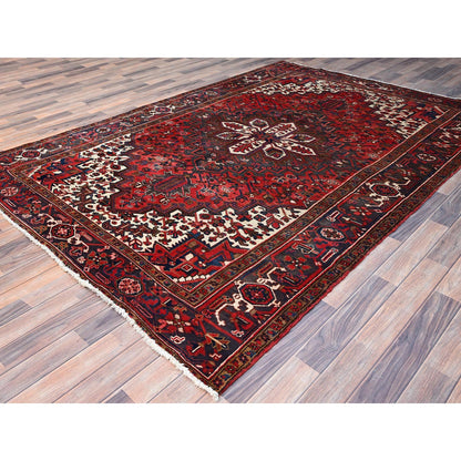 Traditional Wool Hand Knotted Rug Red 6.9X9.6  -O086154