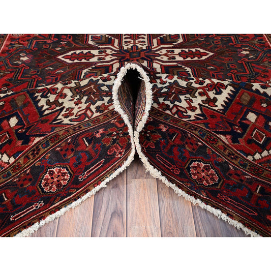 Traditional Wool Hand Knotted Rug Red 6.9X9.6  -O086154