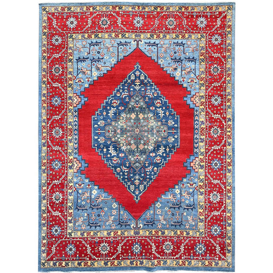 Heriz Wool Hand Knotted Rug Red Red 8.10X11.11 -O086157