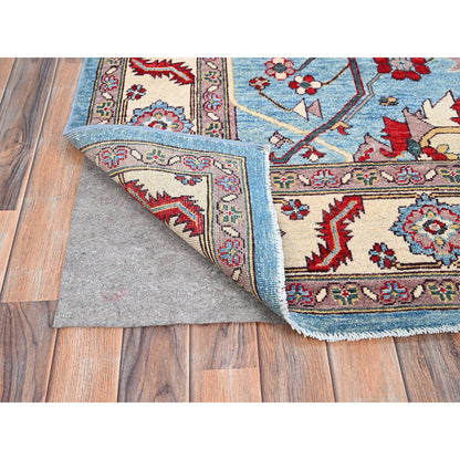 Heriz Wool Hand Knotted Rug Blue Ivory 9.0X11.10 -O086158