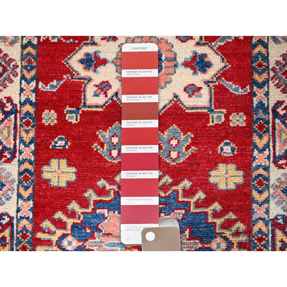 Kazak Wool Hand Knotted Rug Red Ivory 2.1X5.6 -O086168