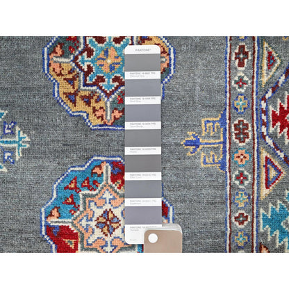 Kazak Wool Hand Knotted Rug Grey Gray 2.9X4.4 -O086170