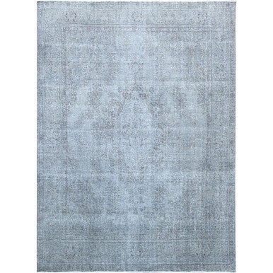Overdyed & Vintage Wool Hand Knotted Rug Grey Gray 9.5X12.0 -O086189