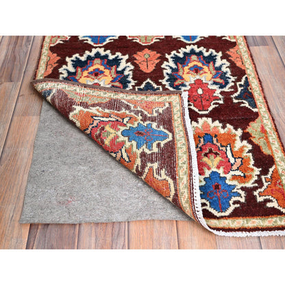 Kazak Wool Hand Knotted Rug Brown Ivory 2.0X2.11 -O086225