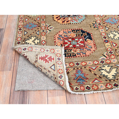 Kazak Wool Hand Knotted Rug Grey Gray 2.8X9.7 -O086250