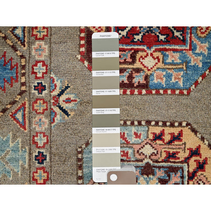 Kazak Wool Hand Knotted Rug Grey Gray 2.8X9.7 -O086250