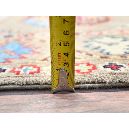 Kazak Wool Hand Knotted Rug Grey Gray 2.8X9.7 -O086250