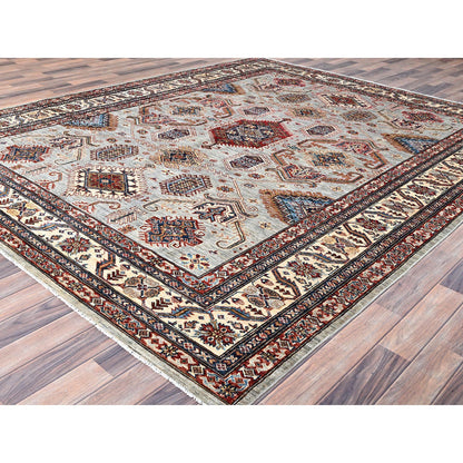 Kazak Wool Hand Knotted Rug Ivory Beige 7.11X9.10 -O086261