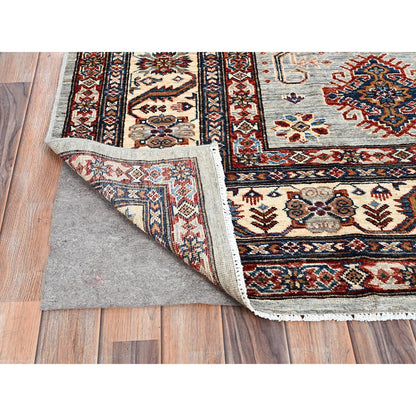 Kazak Wool Hand Knotted Rug Ivory Beige 7.11X9.10 -O086261