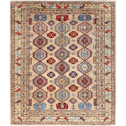 Kazak Wool Hand Knotted Rug Brown Brown 8.6X9.10 -O086272