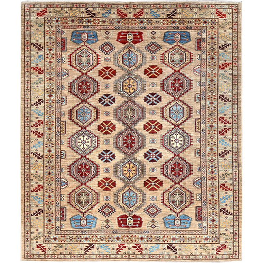 Kazak Wool Hand Knotted Rug Brown Brown 8.6X9.10 -O086272