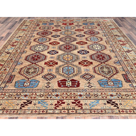 Kazak Wool Hand Knotted Rug Brown Brown 8.6X9.10 -O086272