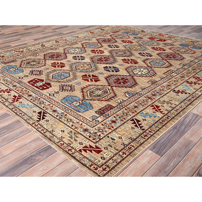 Kazak Wool Hand Knotted Rug Brown Brown 8.6X9.10 -O086272
