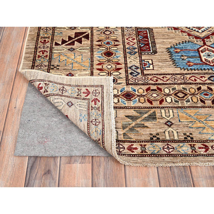 Kazak Wool Hand Knotted Rug Brown Brown 8.6X9.10 -O086272