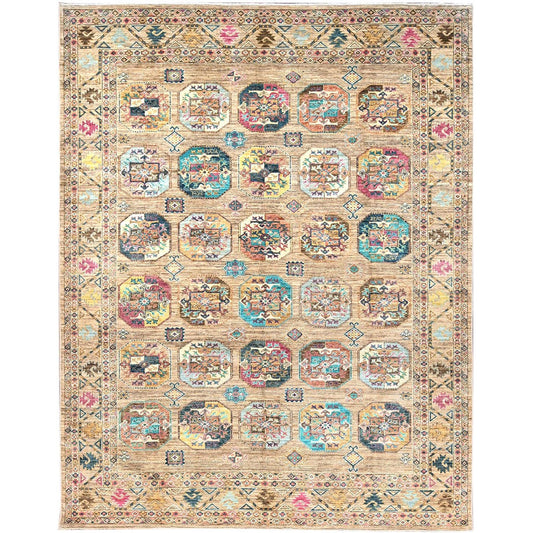 Kazak Wool Hand Knotted Rug Brown Brown 7.11X10.0 -O086274