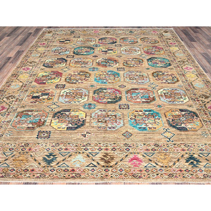 Kazak Wool Hand Knotted Rug Brown Brown 7.11X10.0 -O086274