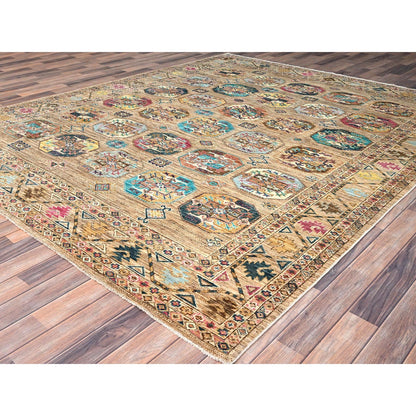 Kazak Wool Hand Knotted Rug Brown Brown 7.11X10.0 -O086274