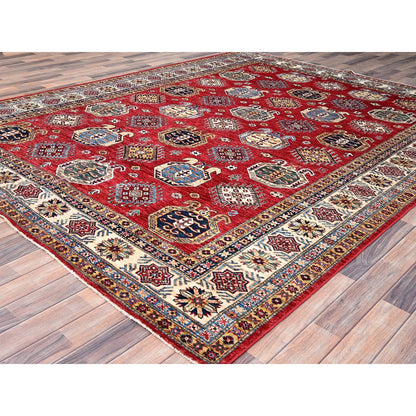 Kazak Wool Hand Knotted Rug Red Ivory 8.1X10.4 -O086275