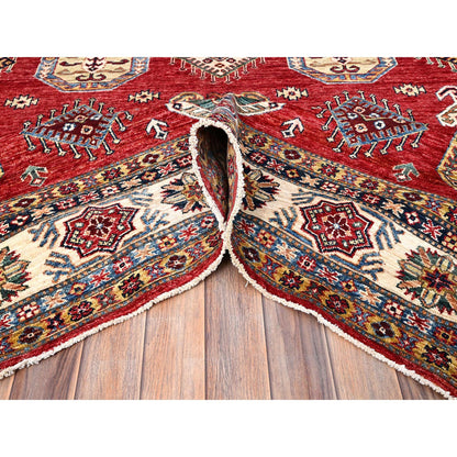 Kazak Wool Hand Knotted Rug Red Ivory 8.1X10.4 -O086275