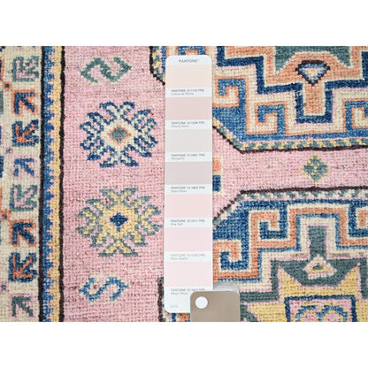 Kazak Wool Hand Knotted Rug Pink Ivory 2.7X9.7 -O086287