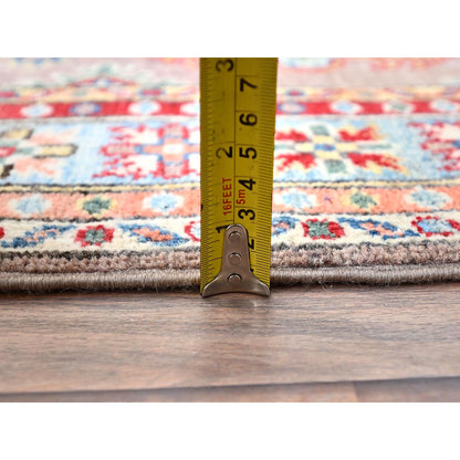 Kazak Wool Hand Knotted Rug Grey Blue 2.7X9.3 -O086289