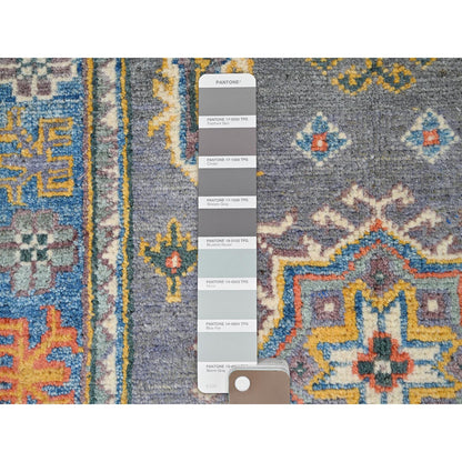Kazak Wool Hand Knotted Rug Grey Blue 2.1X2.11 -O086303