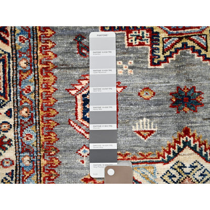 Kazak Wool Hand Knotted Rug Grey Gray 3.1X4.10 -O086305