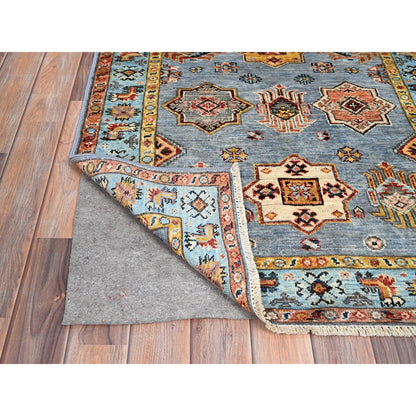 Kazak Wool Hand Knotted Rug Grey Gray 3.0X5.0 -O086308