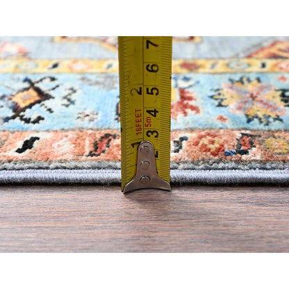 Kazak Wool Hand Knotted Rug Grey Gray 3.0X5.0 -O086308