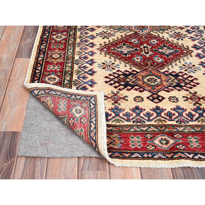 Kazak Wool Hand Knotted Rug Ivory Ivory 3.4X4.9 -O086309