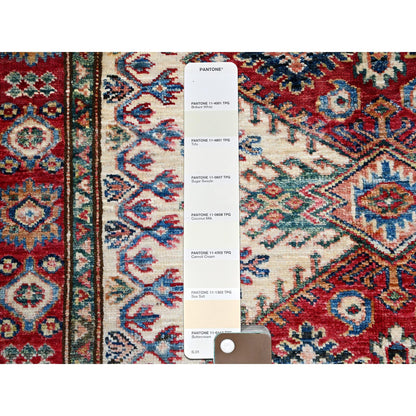 Kazak Wool Hand Knotted Rug Ivory Ivory 3.4X4.9 -O086309