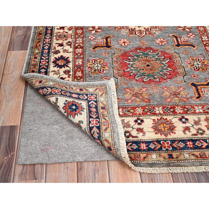Kazak Wool Hand Knotted Rug Ivory Ivory 3.4X5.1 -O086315