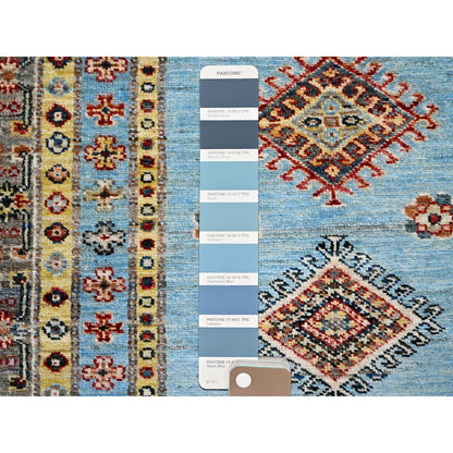 Kazak Wool Hand Knotted Rug Blue Blue 3.0X5.2 -O086319