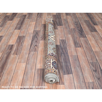 Kazak Wool Hand Knotted Rug Ivory Ivory 3.11X5.11 -O086320