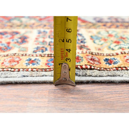 Kazak Wool Hand Knotted Rug Ivory Ivory 3.11X5.11 -O086320