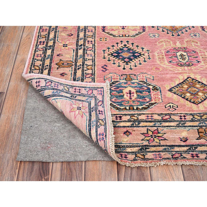Kazak Wool Hand Knotted Rug Pink Pink 4.0X6.0 -O086322