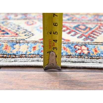 Kazak Wool Hand Knotted Rug Grey Grey 4.0X5.11 -O086323