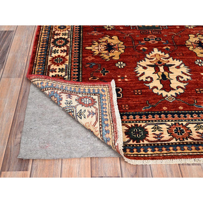 Kazak Wool Hand Knotted Rug Ivory Ivory 3.9X6.3 -O086331