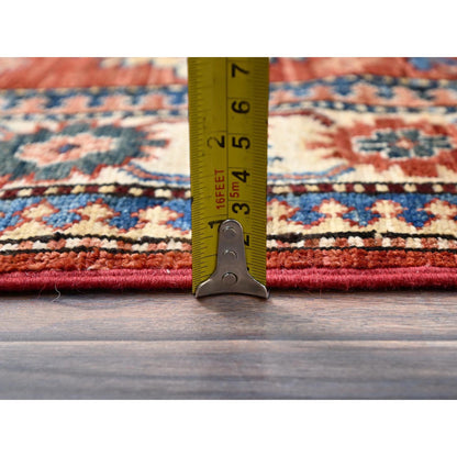 Kazak Wool Hand Knotted Rug Ivory Ivory 3.9X6.3 -O086331