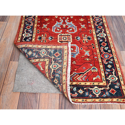 Heriz Wool Hand Knotted Rug Red Blue 2.1X2.10 -O086367