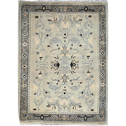 Heriz Wool Hand Knotted Rug Ivory Gray 2.3X3.0 -O086382