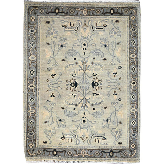 Heriz Wool Hand Knotted Rug Ivory Gray 2.3X3.0 -O086382