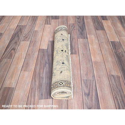 Heriz Wool Hand Knotted Rug Ivory Gray 2.3X3.0 -O086382