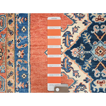 Heriz Wool Hand Knotted Rug Orange Orange 4.9X6.6 -O086384