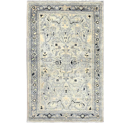 Heriz Wool Hand Knotted Rug Grey Gray 3.0X4.10 -O086390