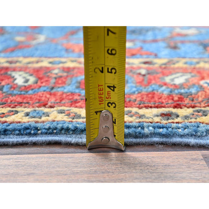 Heriz Wool Hand Knotted Rug Blue Red 2.10X4.11 -O086396