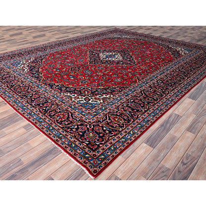 Persian Wool Hand Knotted Rug Red Blue 9.6X12.10 -O086426