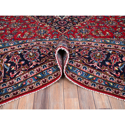 Persian Wool Hand Knotted Rug Red Blue 9.6X12.10 -O086426