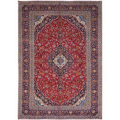 Persian Wool Hand Knotted Rug Red Blue 9.8X12.10 -O086427